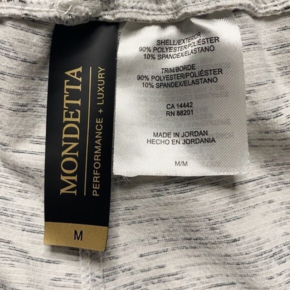 Mondetta Bermuda Shorts White Grey Space Dye Comfortable Athleisure Size Medium - Picture 7 of 10